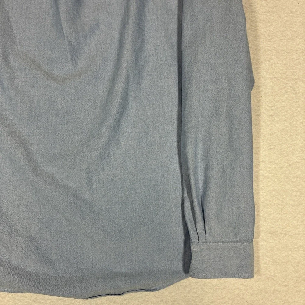 Polo Ralph Lauren Mens Slim Fit Chambray Oxford Shirt Long Sleeve XL Blue Preppy